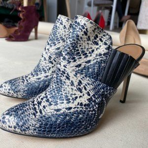 Calvin Klein - Faux Snakeskin Mules - Like New